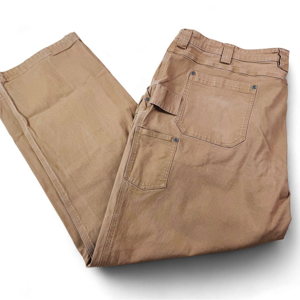 Duluth Flex Fire House Relaxed Fit Carpenter Pants Brown 48Wx34L Fit 33L Outdoor